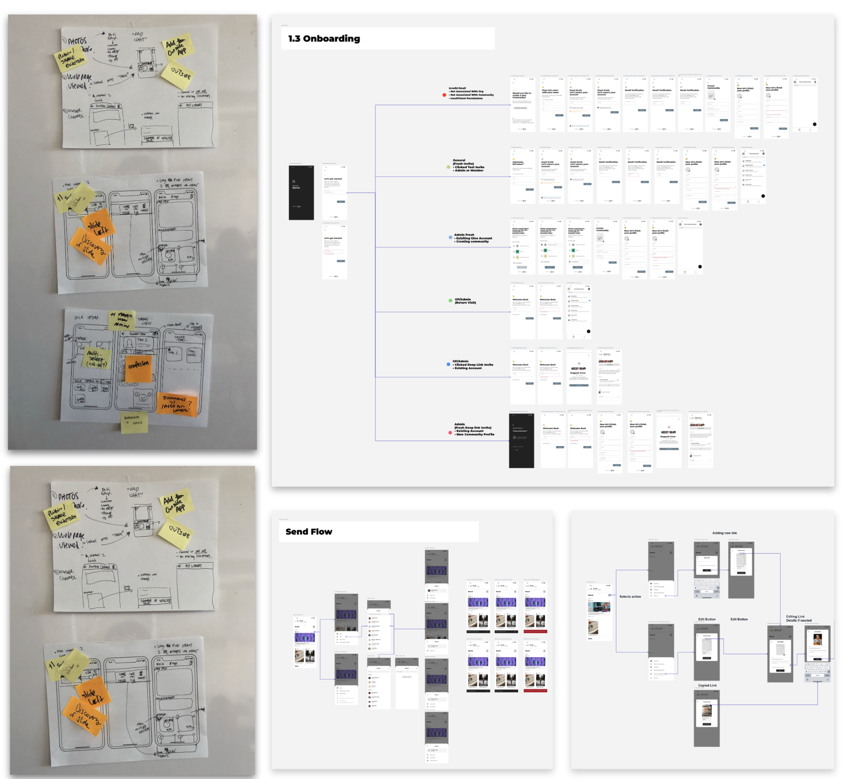 Wireframes and user flows